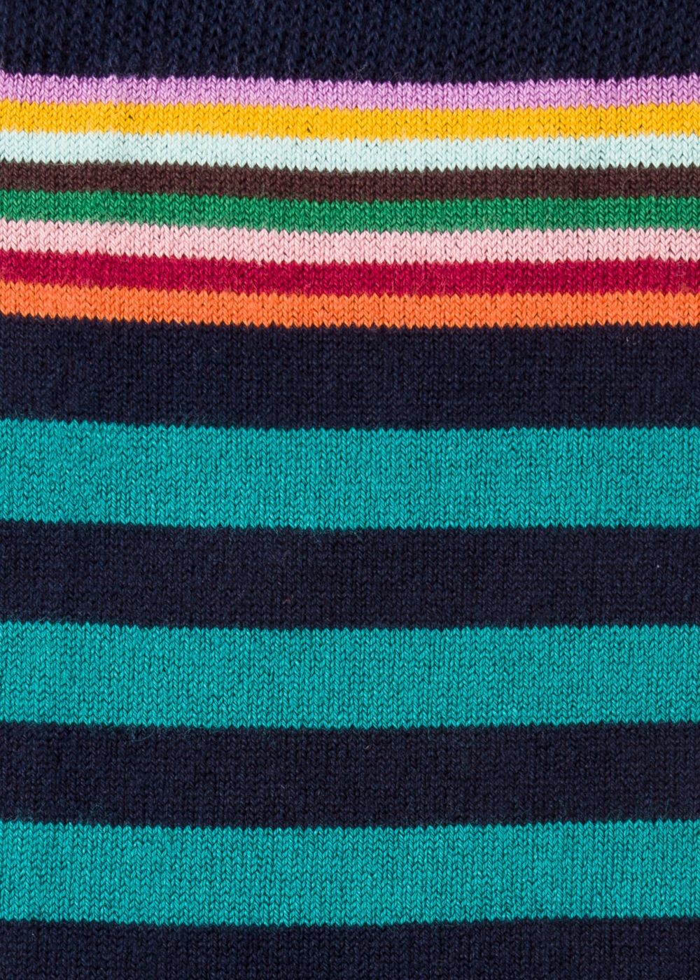 Paul Smith Mens's Navy And Teal Stripe Socks