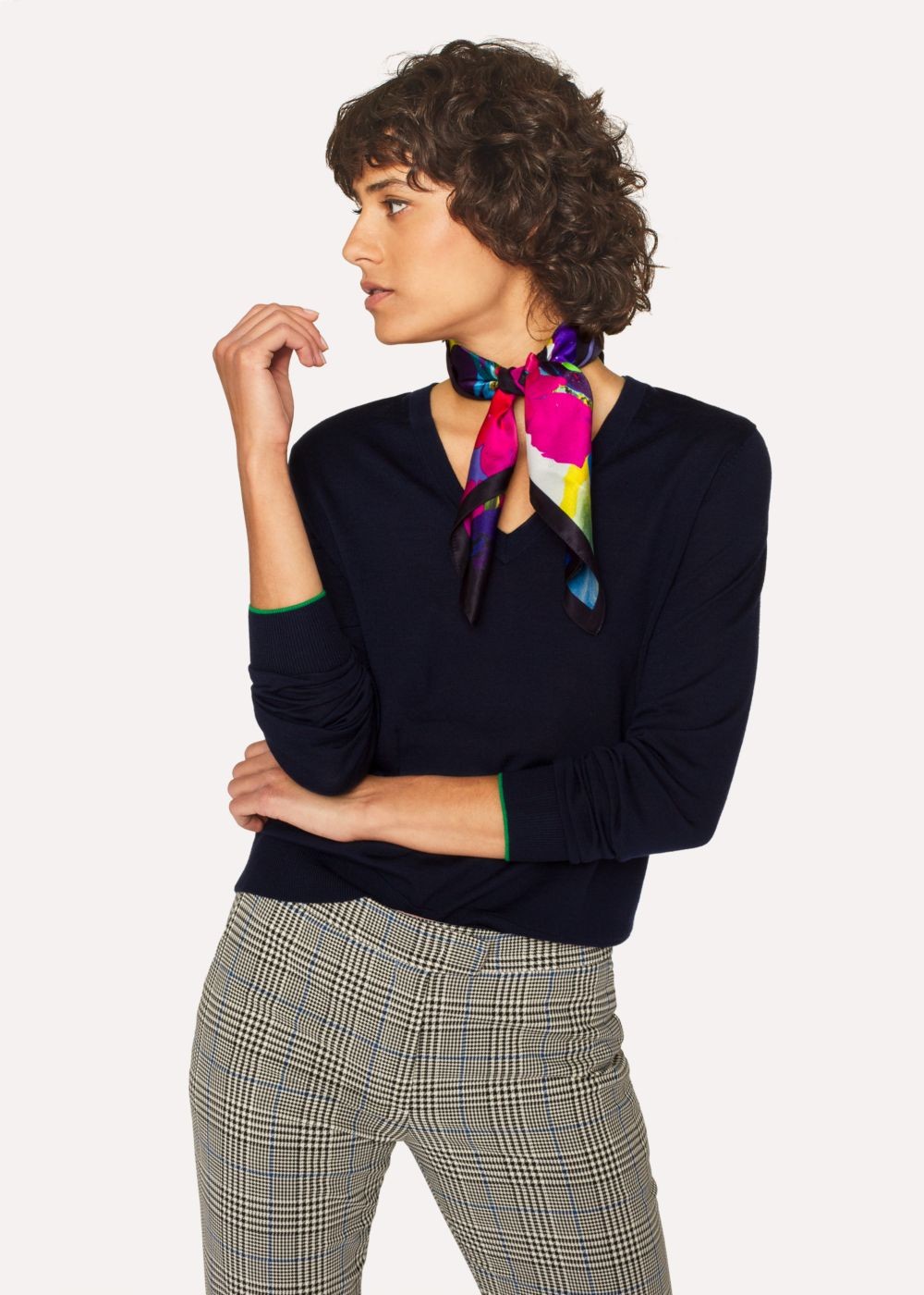 Paul Smith Women's 'painted Garden' Print Silk Square Scarf