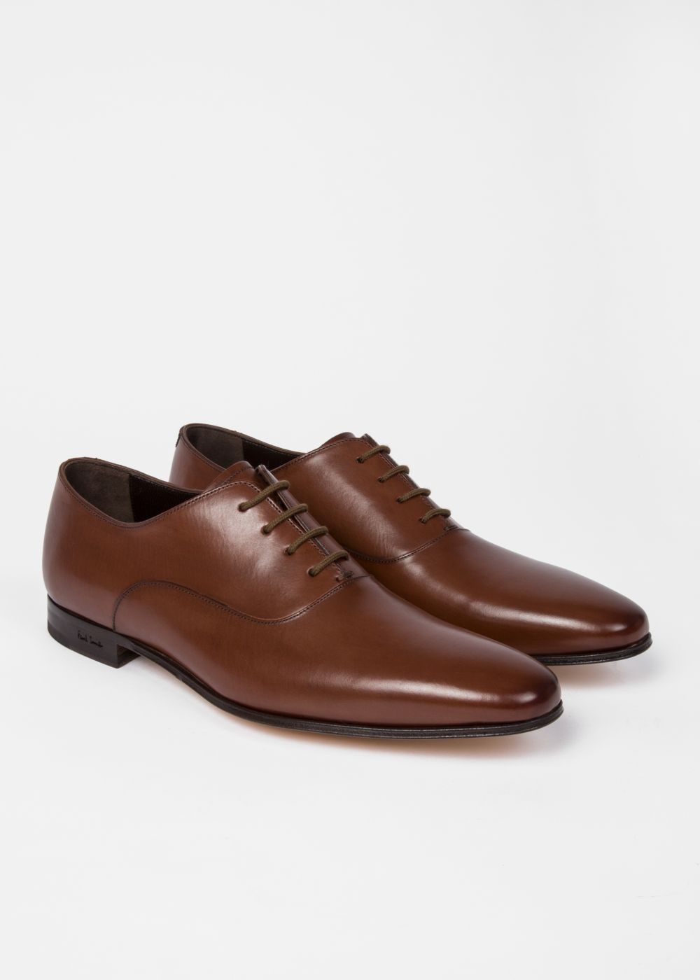 Paul Smith Men's Dark Tan 'fleming' Calf Leather Oxford Shoes