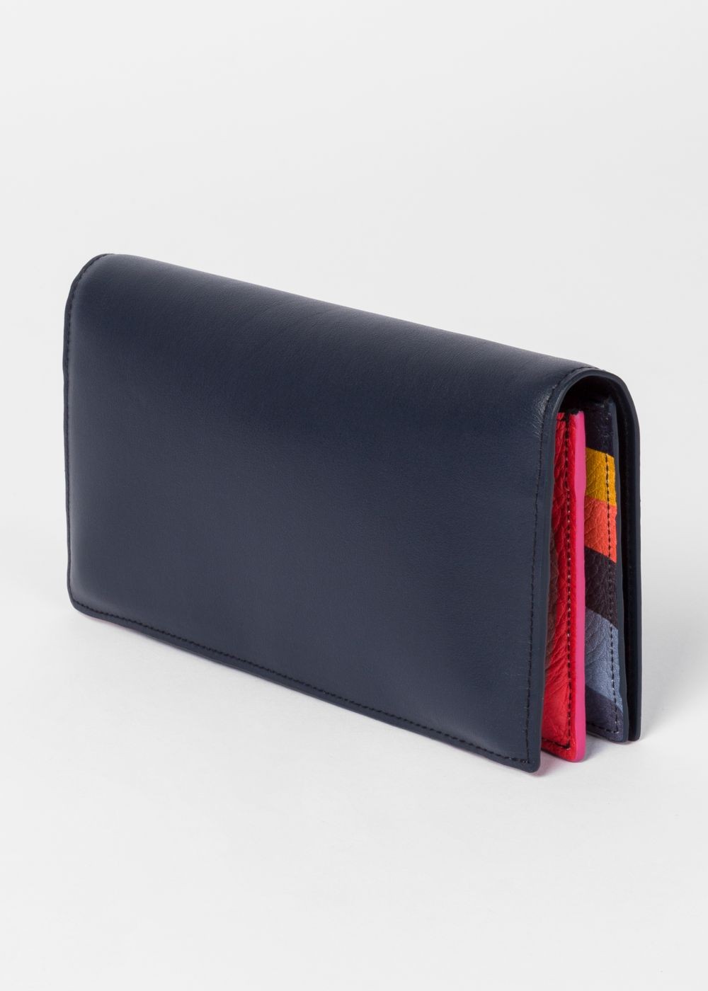 Paul Smith Women's Navy 'concertina Swirl' Tri-Fold Leather Wallet