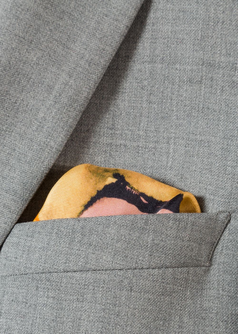 Paul Smith Men's Pink 'safari Animals' Print Silk Pocket Square Accessories