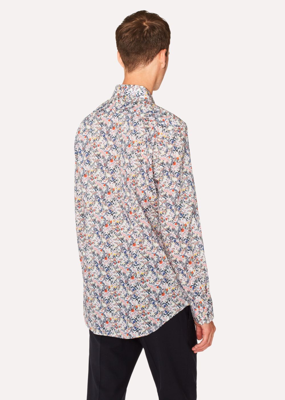 Paul Smith Men's Tailored-Fit White Liberty Floral Print Tee