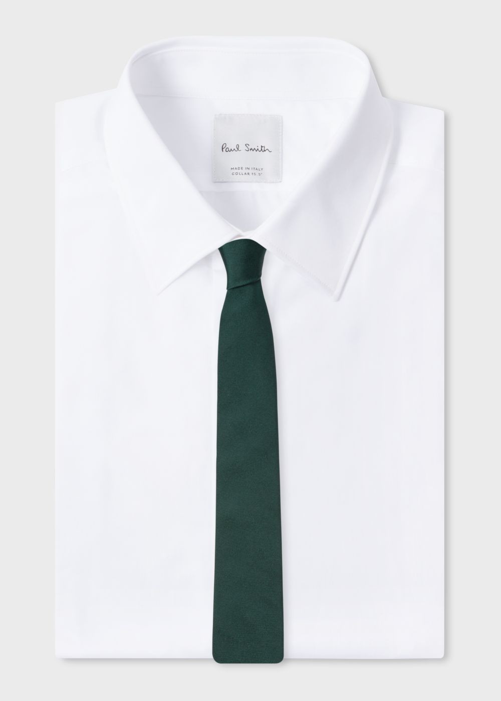 Paul Smith Mens's Dark Green Narrow Silk Tie With 'artist Stripe' Detail