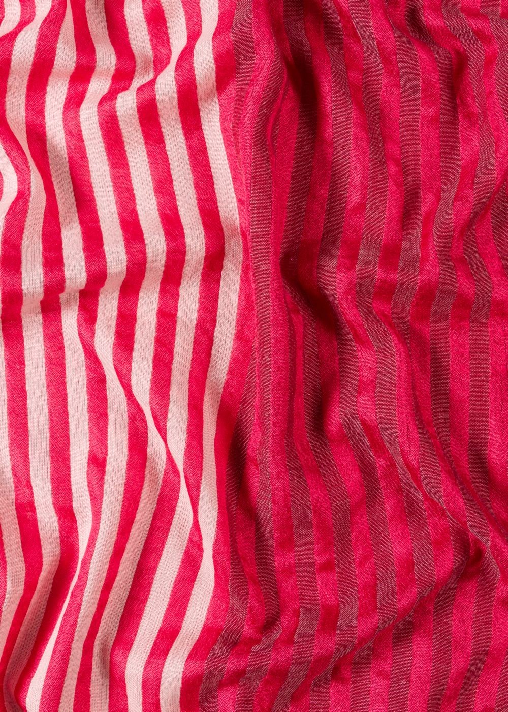 Paul Smith Men's Two-Tone Red Stripe Cotton-Silk Scarf