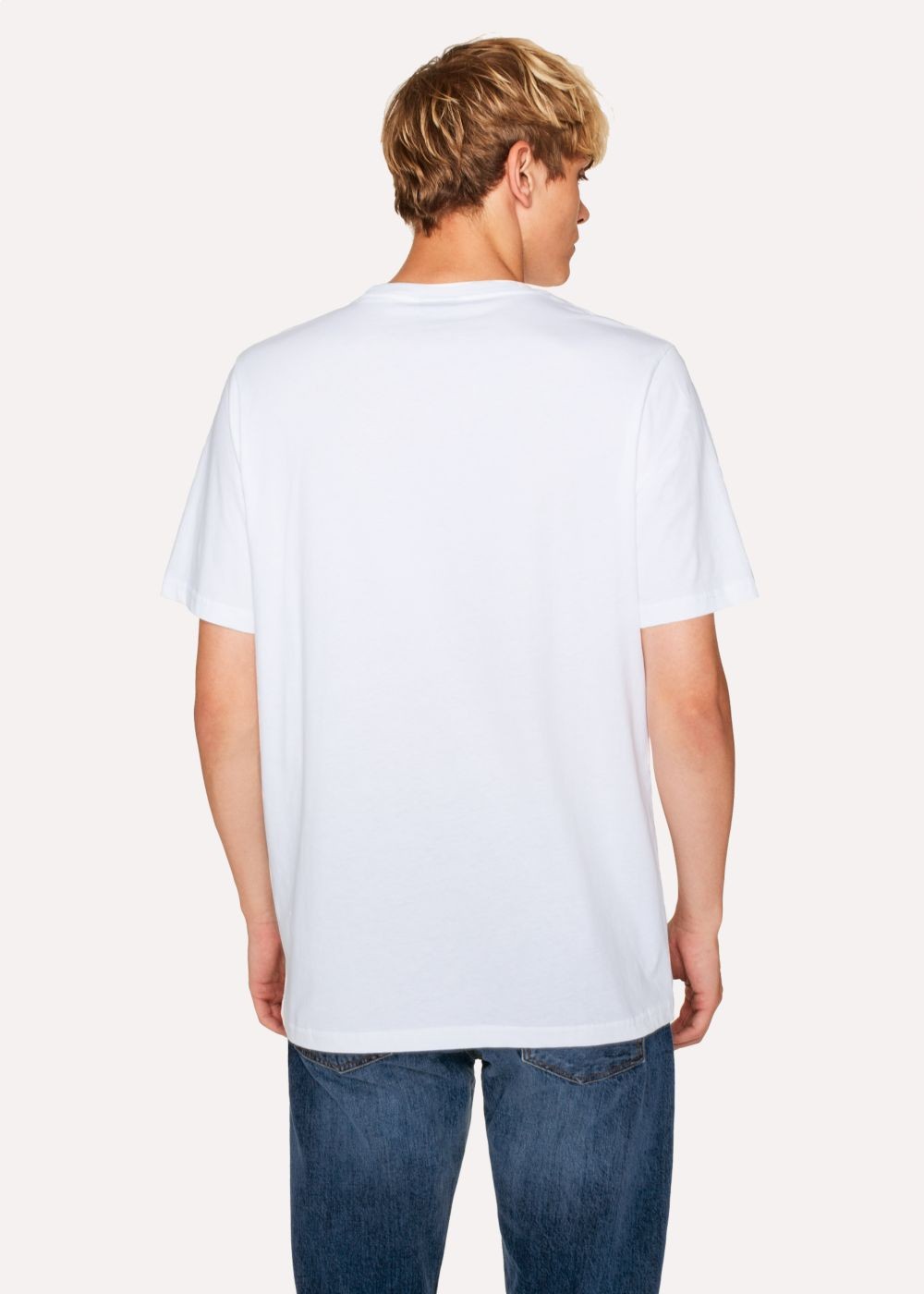 Paul Smith Mens's White 'a Game Of Two Halves' Print TShirts