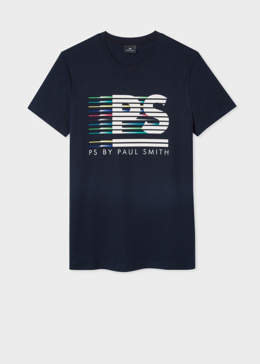 Paul Smith Men's Slim-Fit Dark Navy 'ps Stripe' Print Tshirt