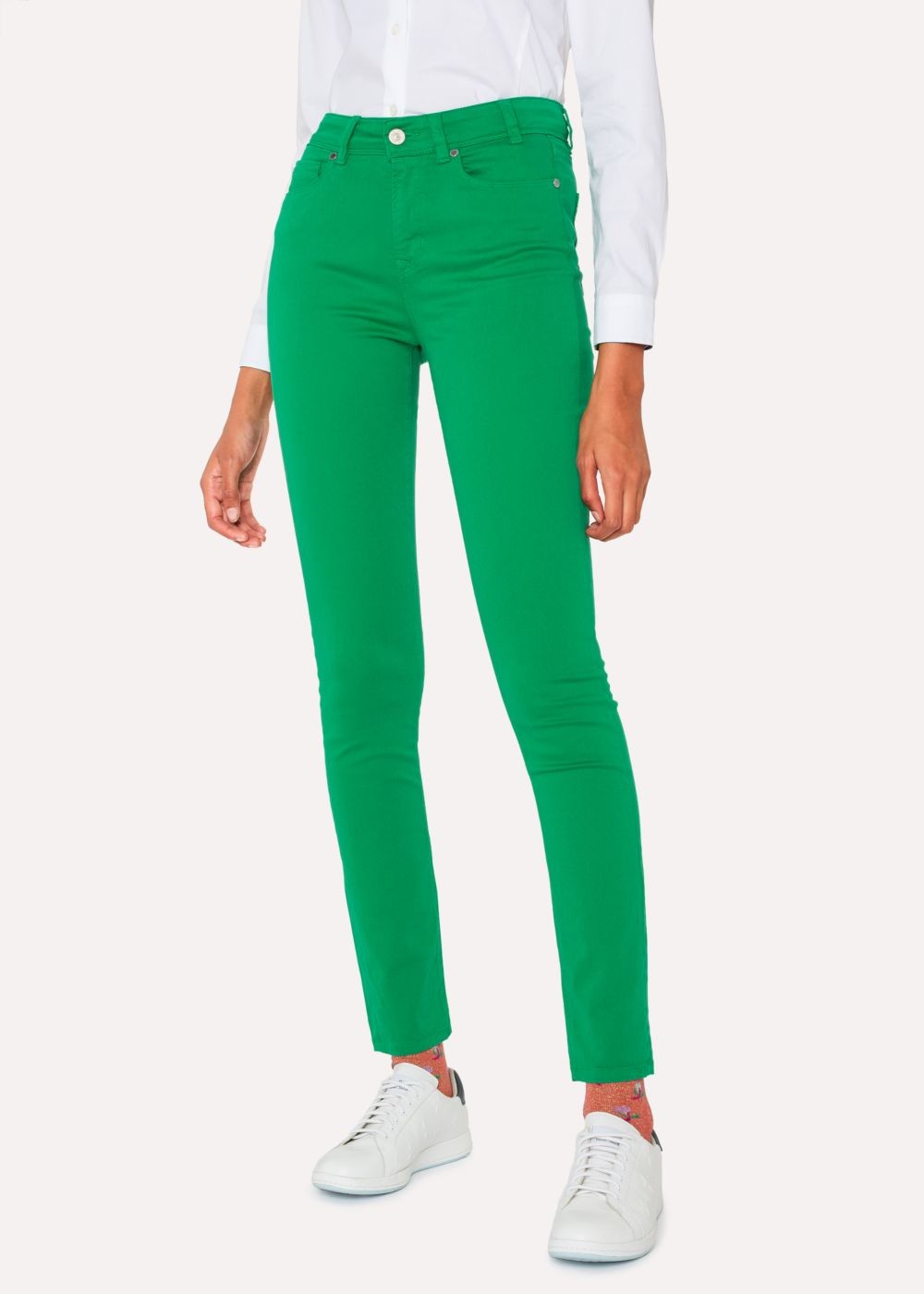 Paul Smith Women's Skinny-Fit Green Denim Jeans
