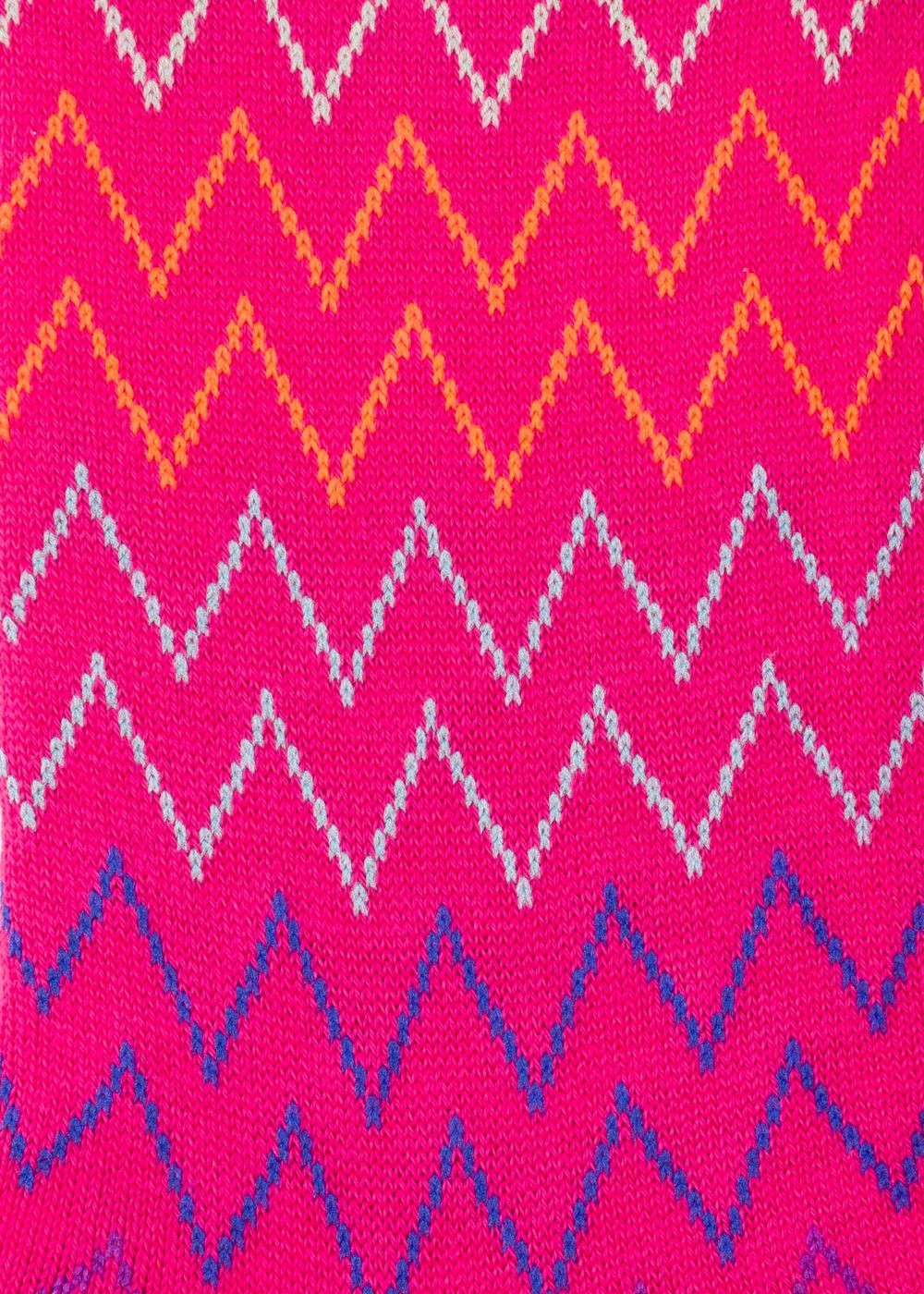 Paul Smith Women's Pink Multi-Coloured Zig-Zag Stripe Socks
