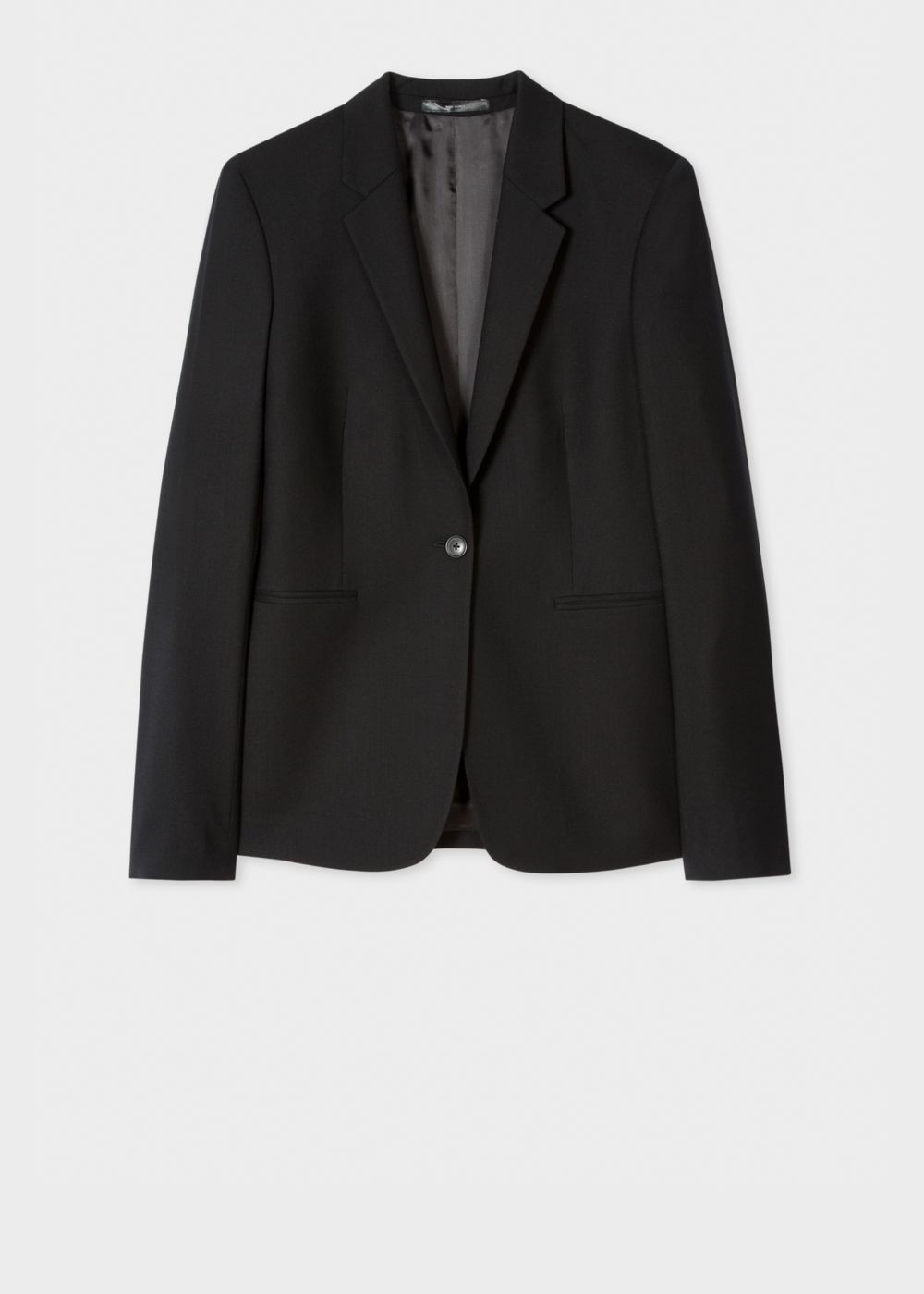 Paul Smith A Suit To Travel In - Lady's Black One-Button Wool Blazer