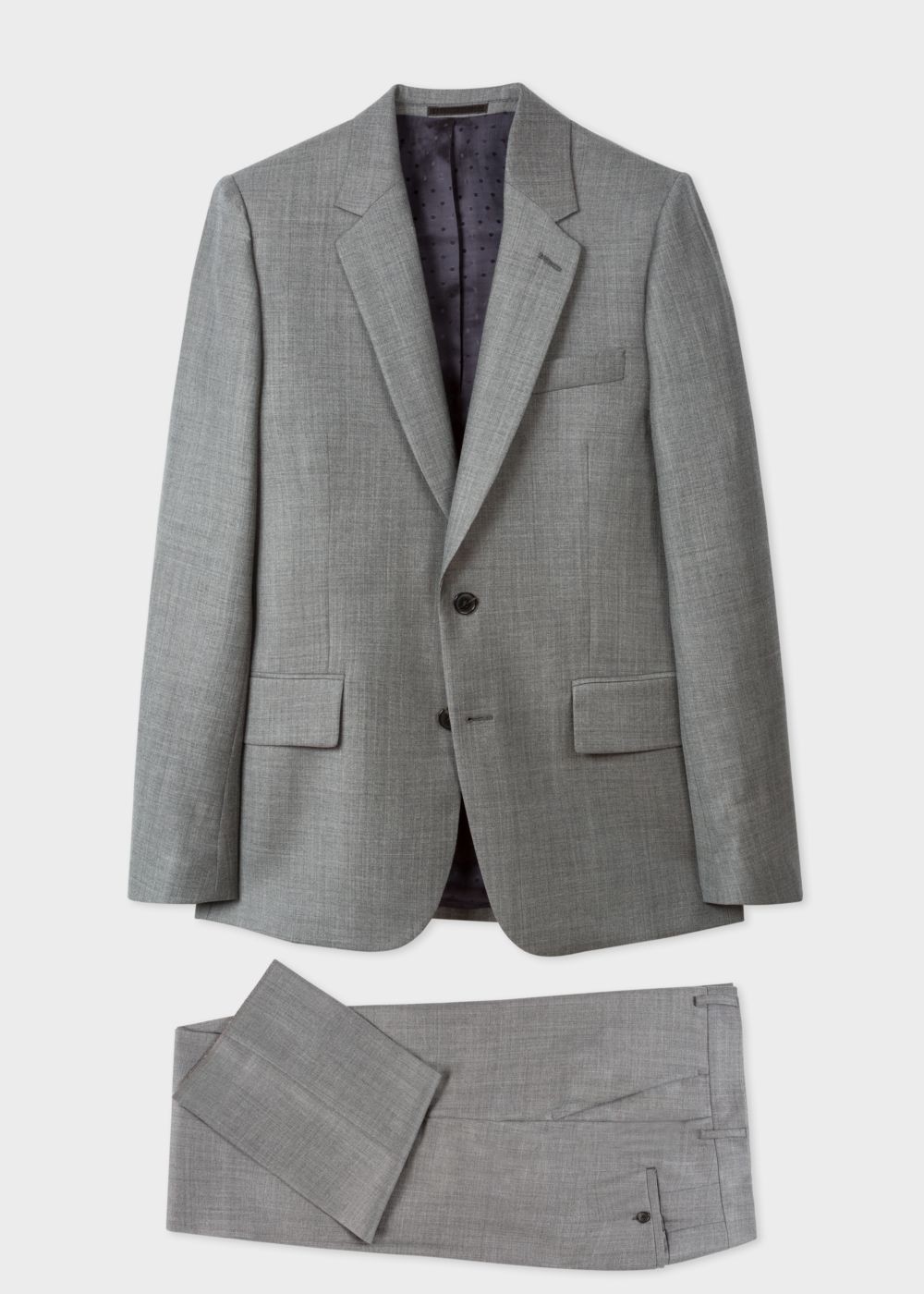 Paul Smith The Soho - Mens's Tailored-Fit Dark Grey Marl Wool Suit