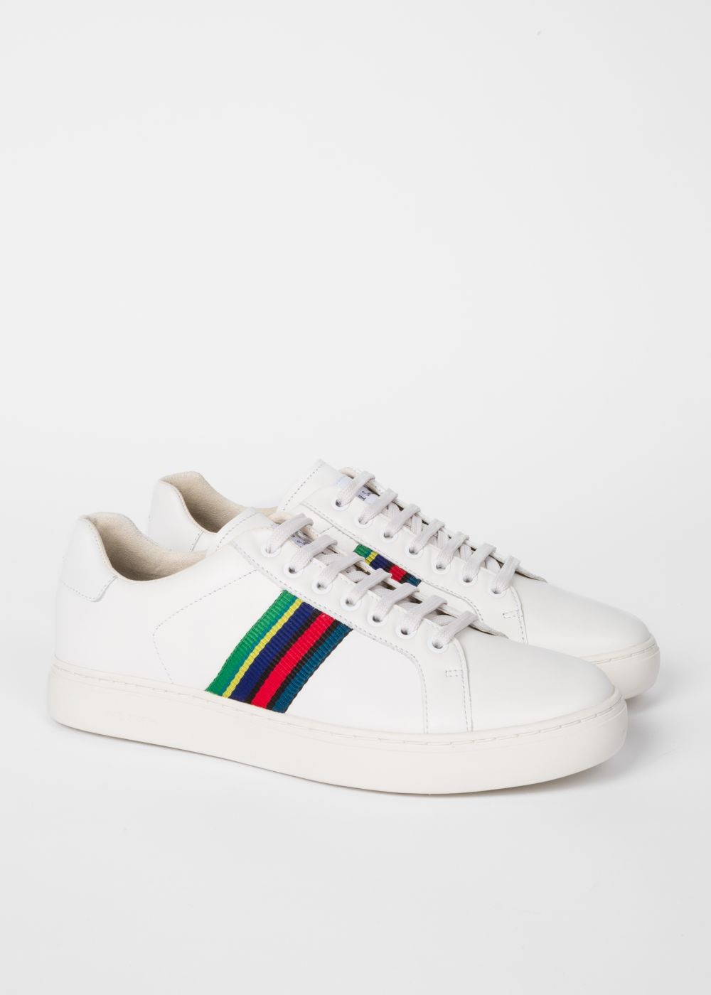 Paul Smith Men's White Calf Leather 'lapin' Trainers