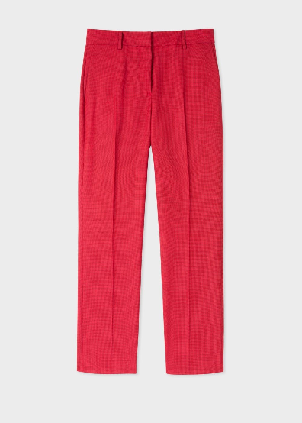 Paul Smith Women's Slim-Fit Red Houndstooth One-Button Wool Suit