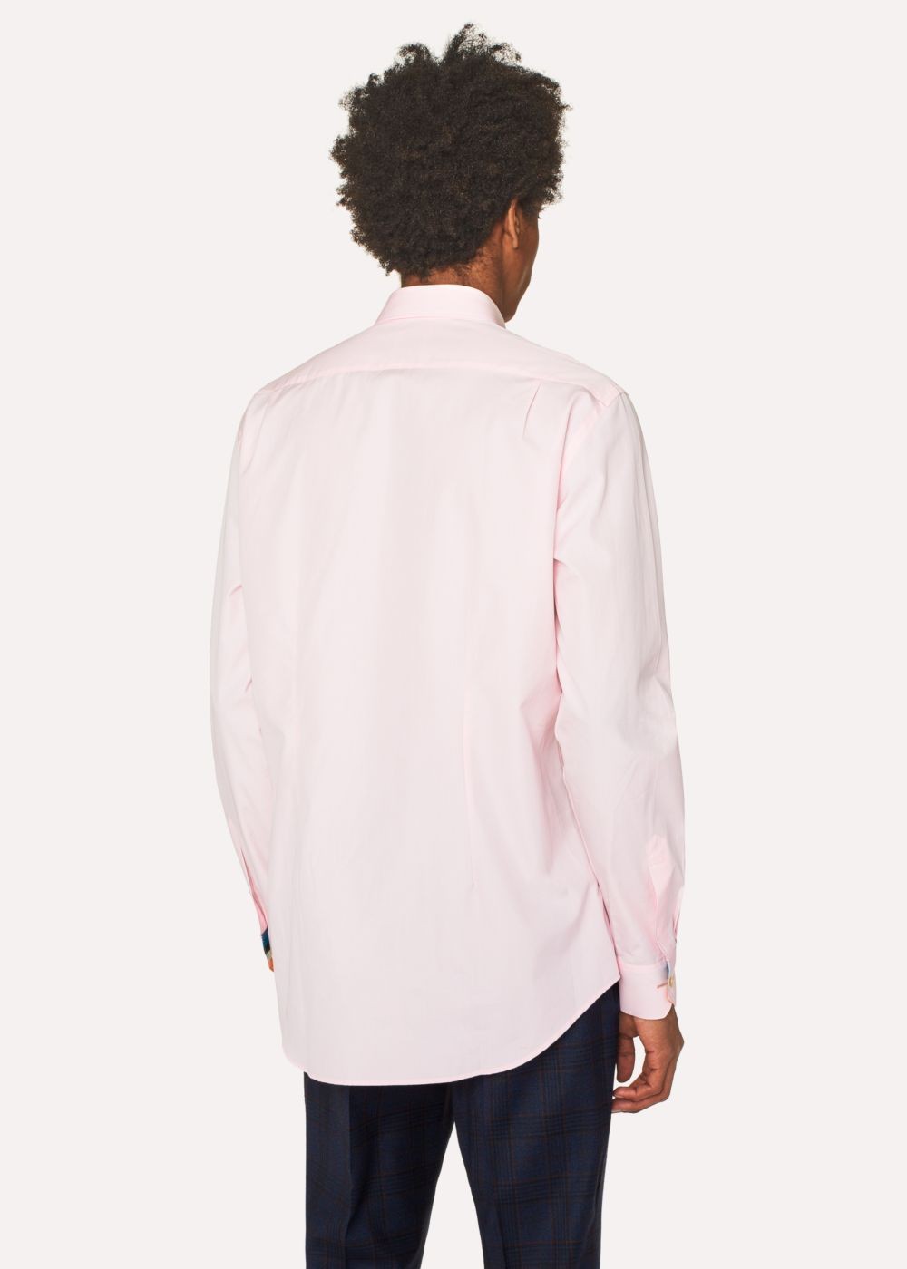 Paul Smith Men's Tailored-Fit Pink Cotton 'artist Stripe' Cuff Tshirt