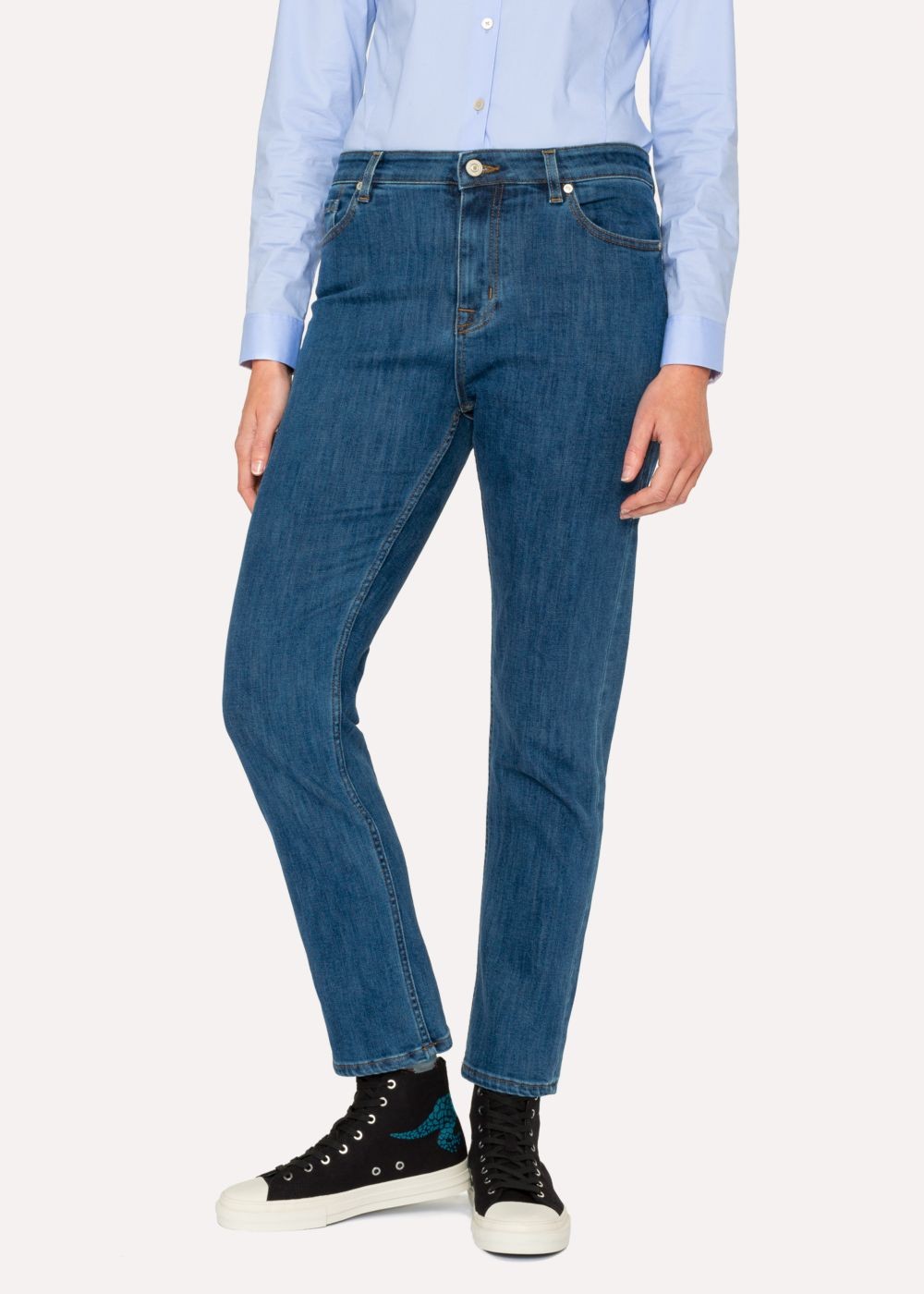 Paul Smith Women's Mid-Wash Girlfriend-Fit Jeans