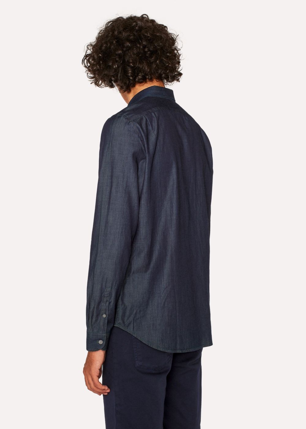 Paul Smith Men's Tailored-Fit Dark Navy Denim Button-Down Tshirt