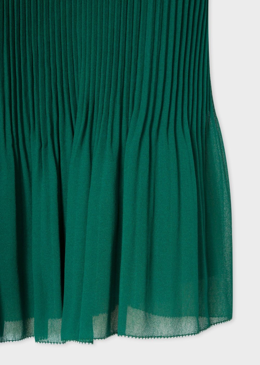 Paul Smith Lady's Dark Green Pleated Peplum Top