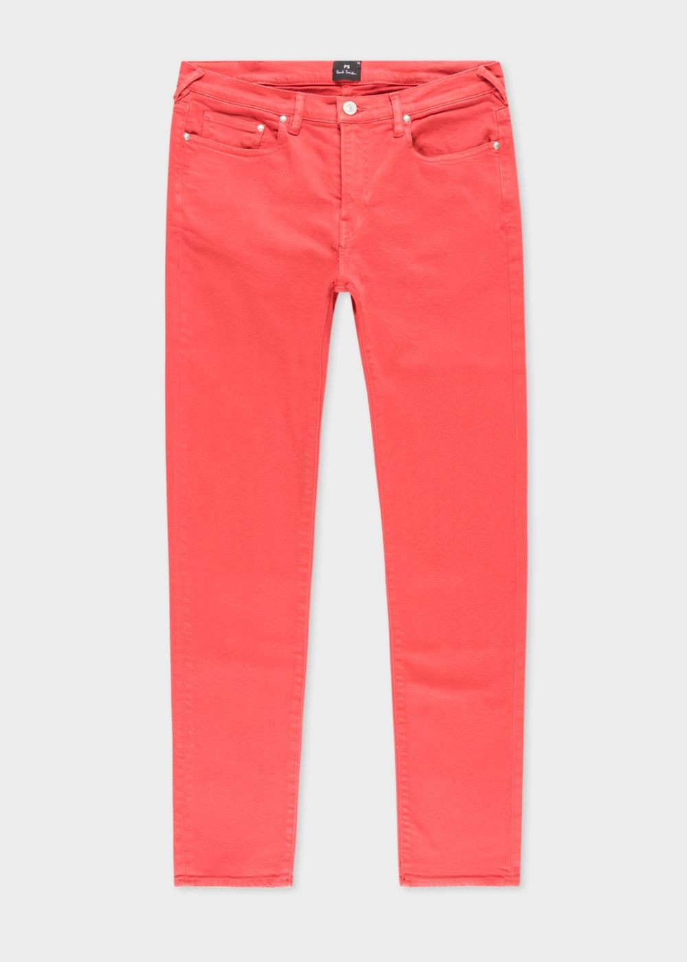Paul Smith Mens's Slim-Fit Coral Garment-Dye Jeans