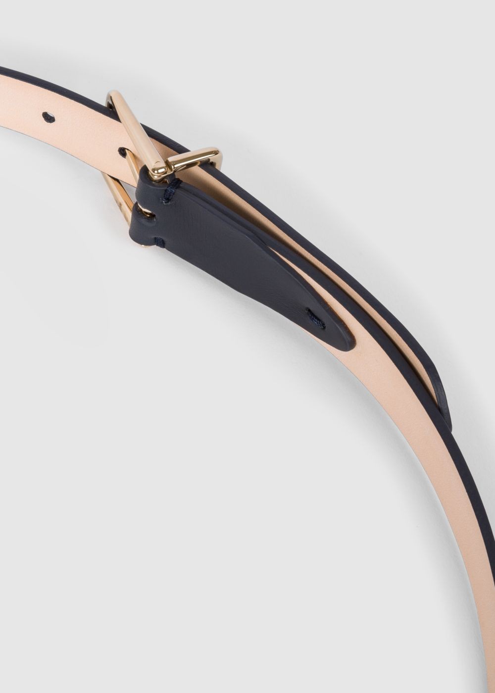 Paul Smith Lady's Navy 'gold Star' Leather Belt