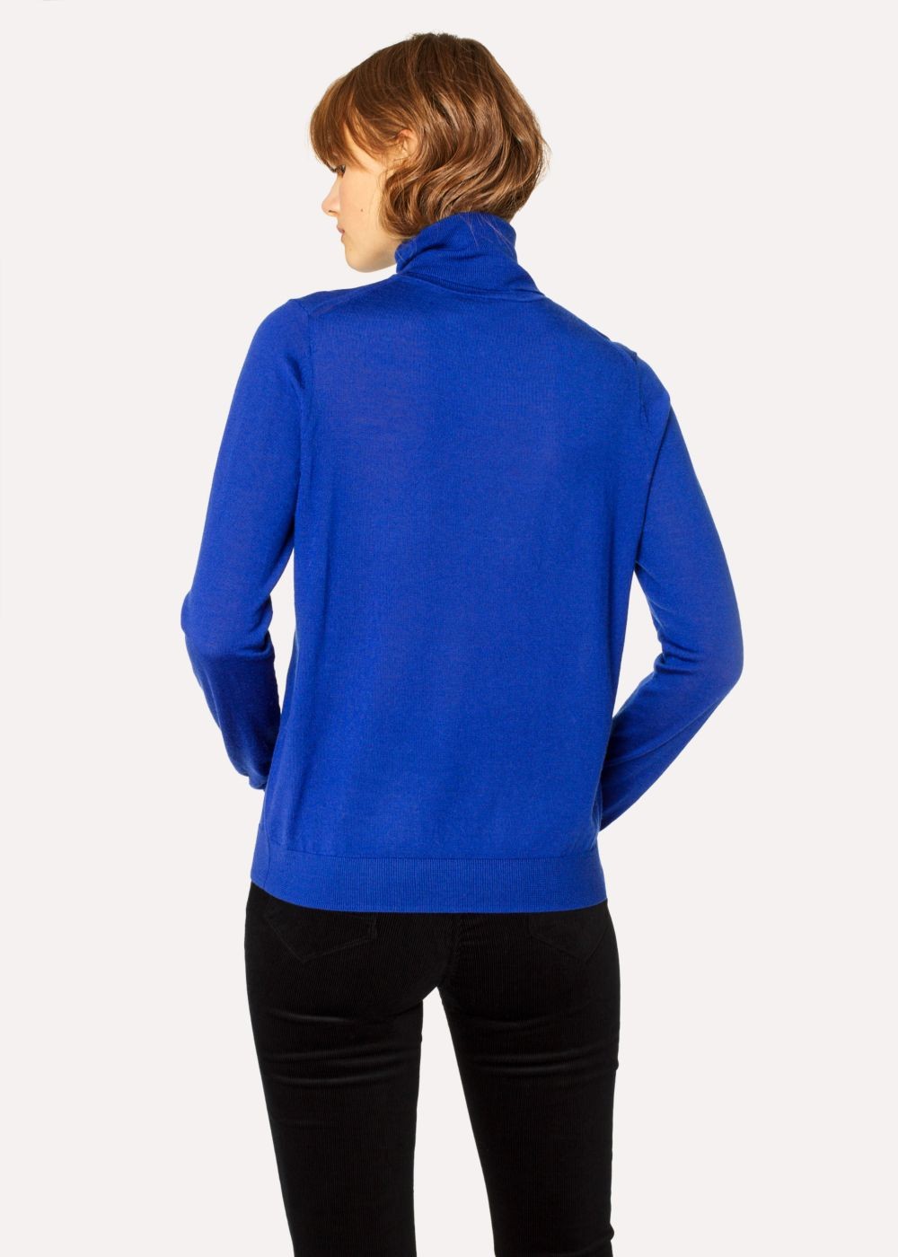Paul Smith Womens's Cobalt Blue Wool Roll-Neck Sweater