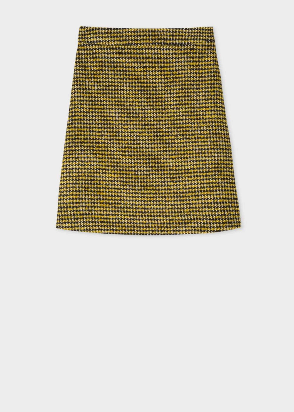 Paul Smith Women's Black And Yellow Dogtooth Pattern Skirt