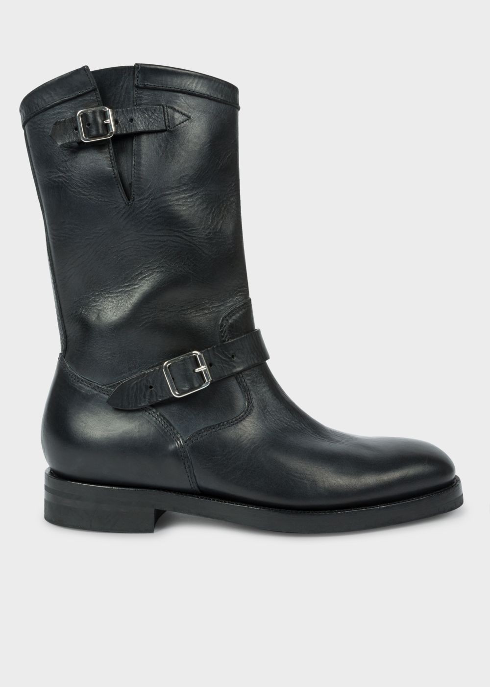 Paul Smith Men's Black 'marston' Mid-Calf Leather Boots