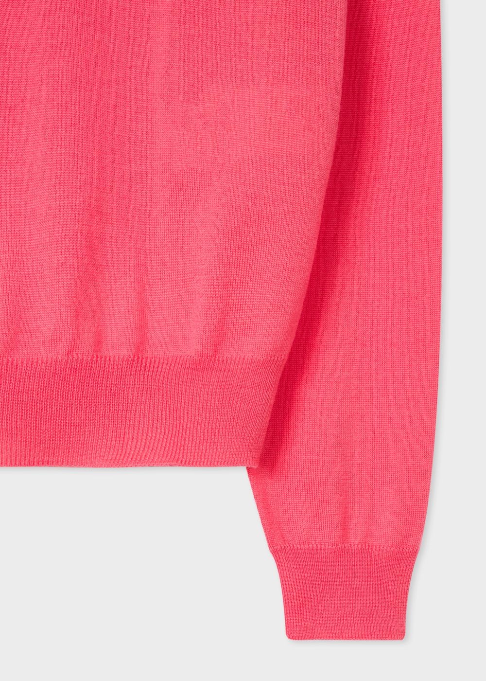 Paul Smith Women's Bright Pink Wool Sweater With 'artist Stripe' Collar