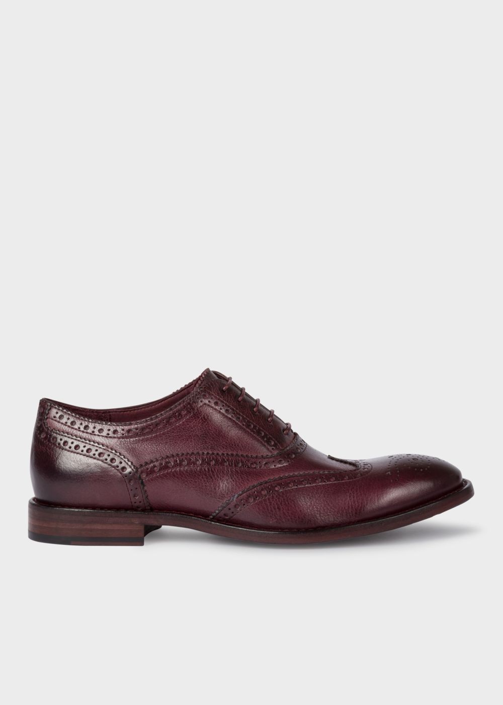 Paul Smith Mens's Dark Purple Leather 'munro' Flexible Travel Brogues Shoes