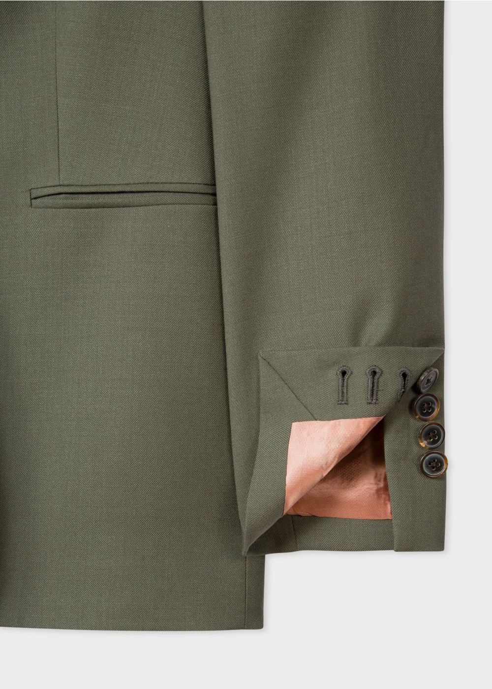 Paul Smith A Suit To Travel In - Womens's Olive Green One-Button Wool Blazer