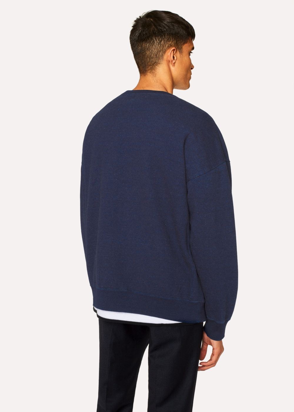 Paul Smith Mens's Indigo 'red Ear' Embroidered Cotton Sweatshirt