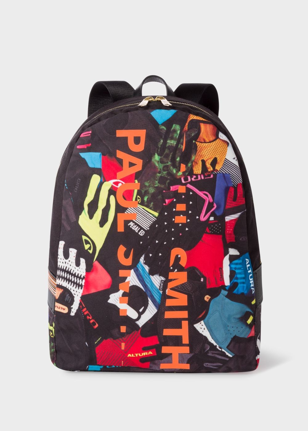 Paul Smith Men's 'cycle Gloves' Print Canvas Backpack