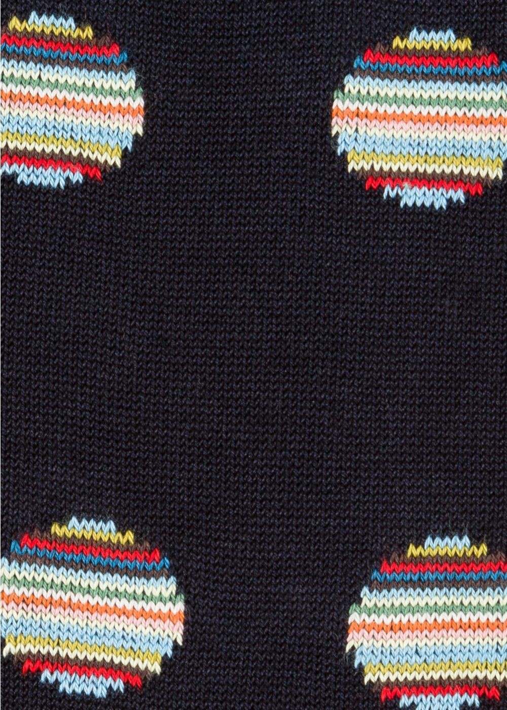 Paul Smith Men's Black Polka Dot Stripe Socks