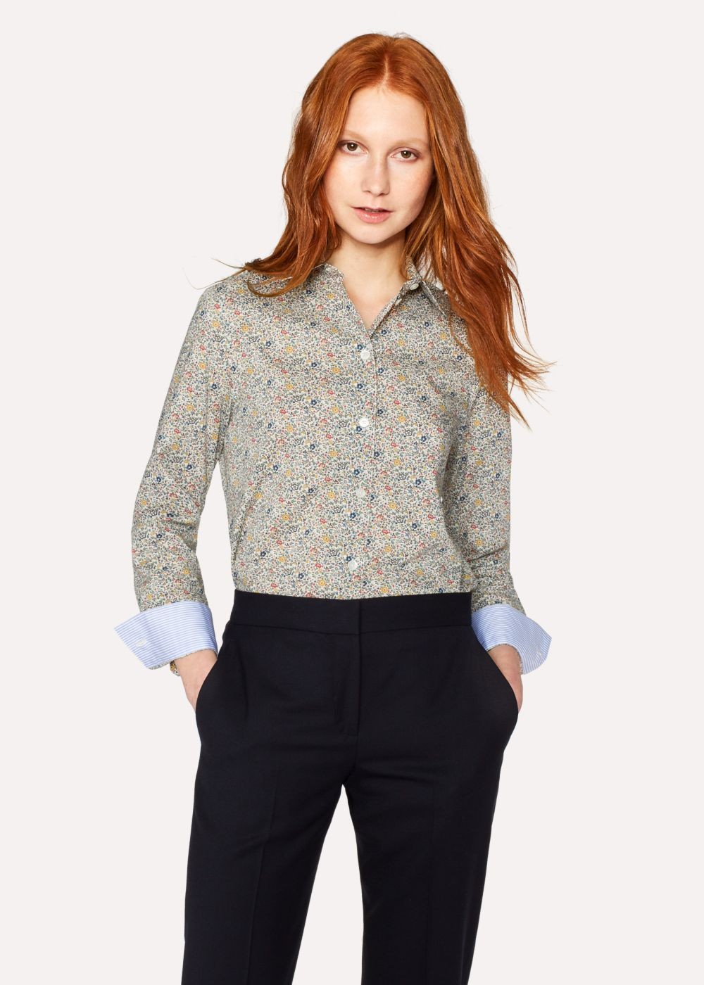 Paul Smith Lady's Cream 'ditsy Floral' Print Cotton Tshirt