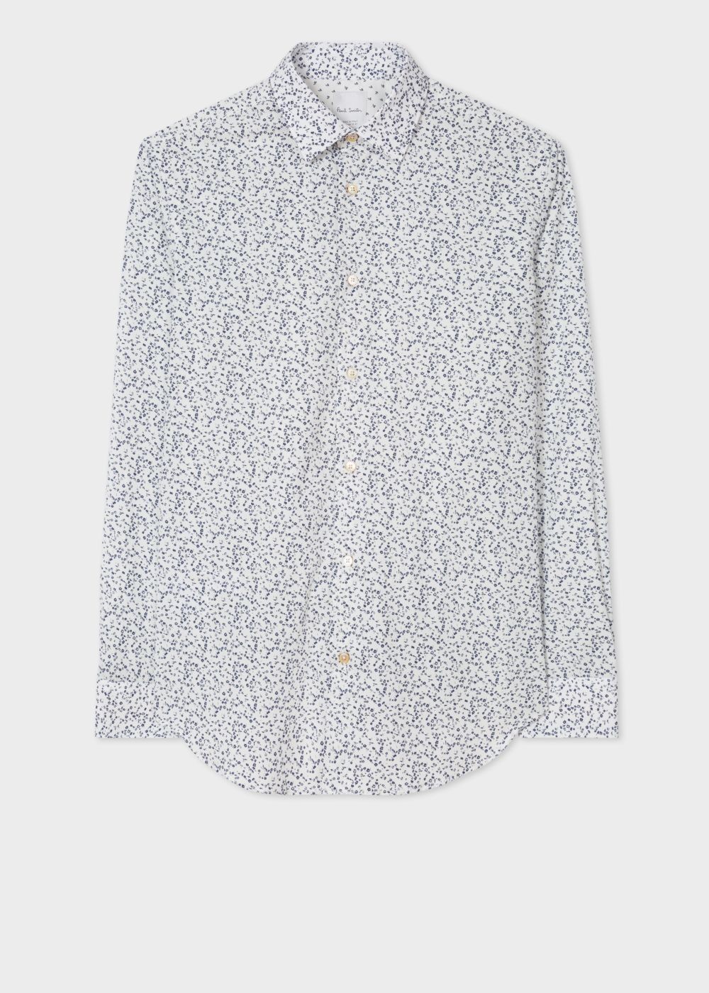 Paul Smith Men's Tailored-Fit White 'garden Floral' Print Cotton Tees