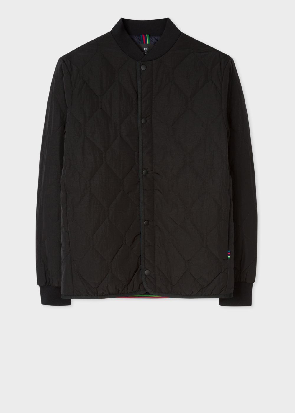 Paul Smith Men's Black Diamond-Quilted Bomber Jacket