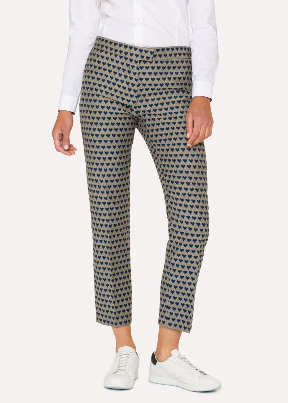 Paul Smith Women's Blue 'heart' Jacquard Pants