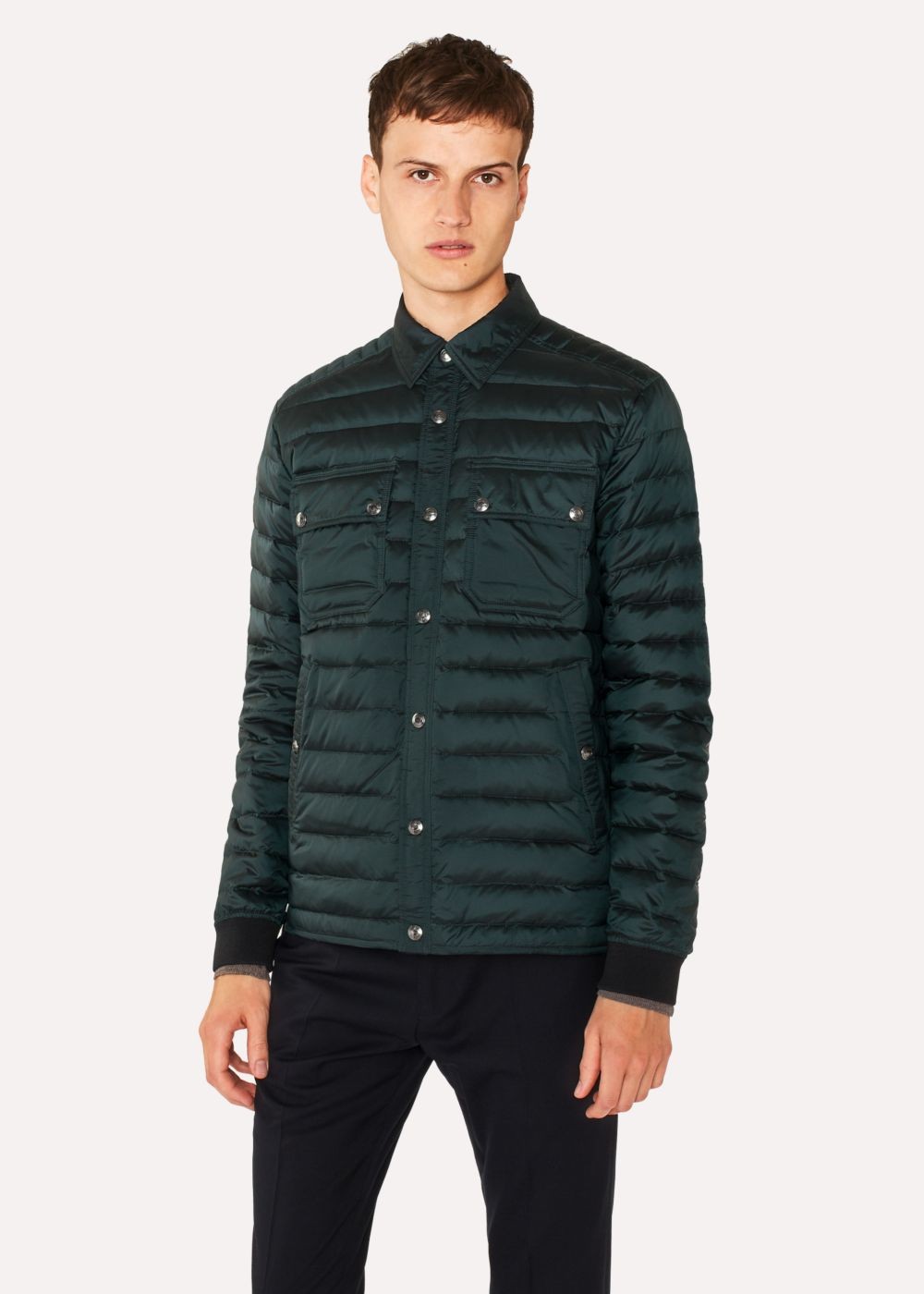 Paul Smith Mens's Dark Green Lightweight Down-Filled Jacket