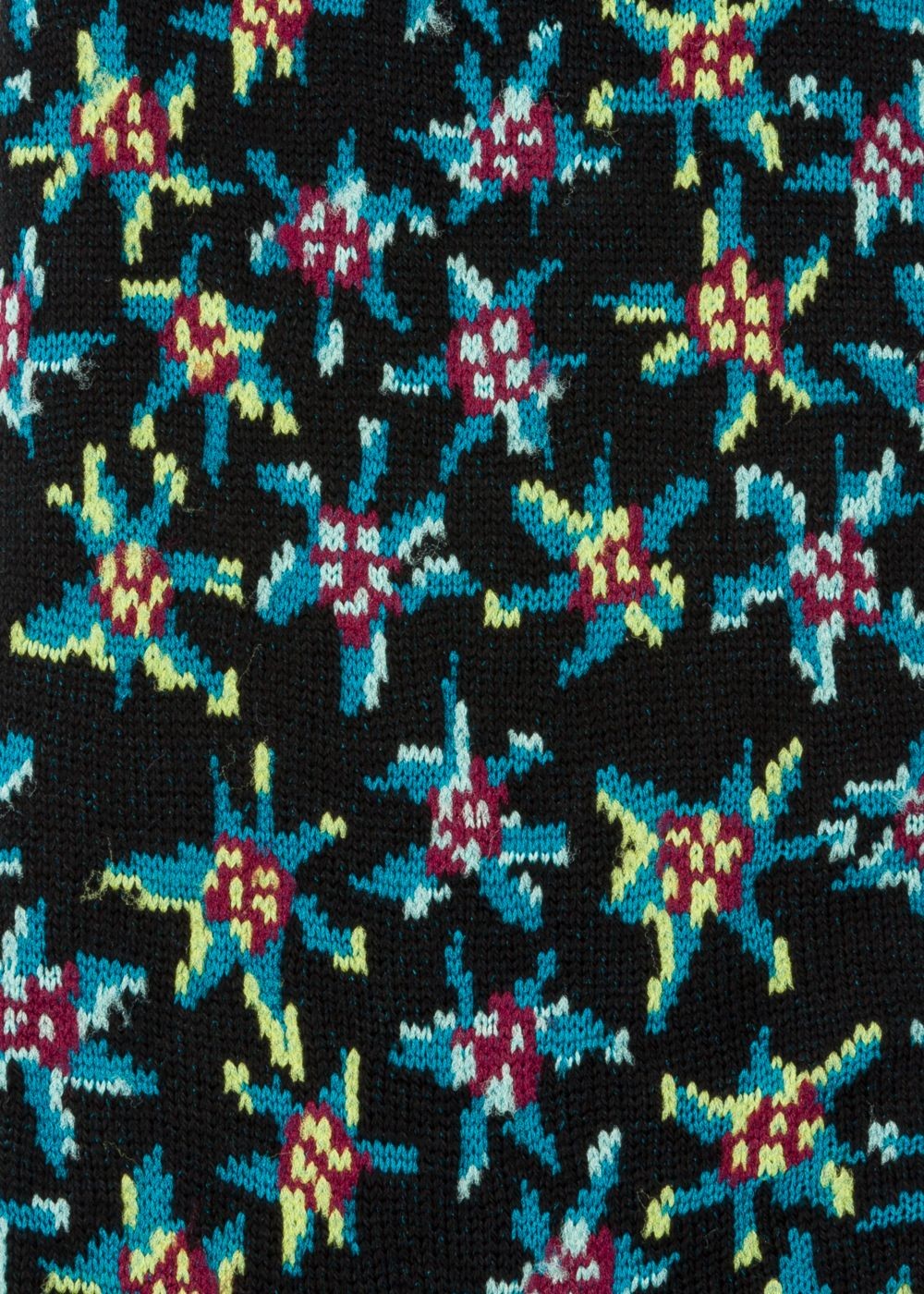 Paul Smith Men's Black 'torn Floral' Motif Socks