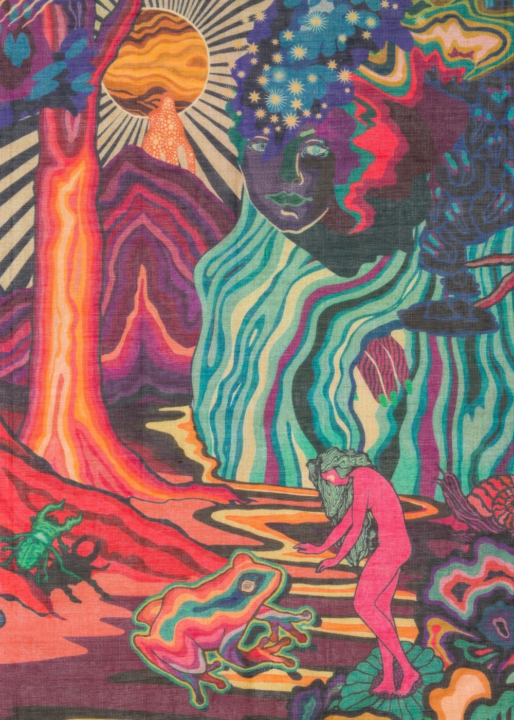 Paul Smith Mens's 'dreamer' Print Cotton Pocket Square Accessories