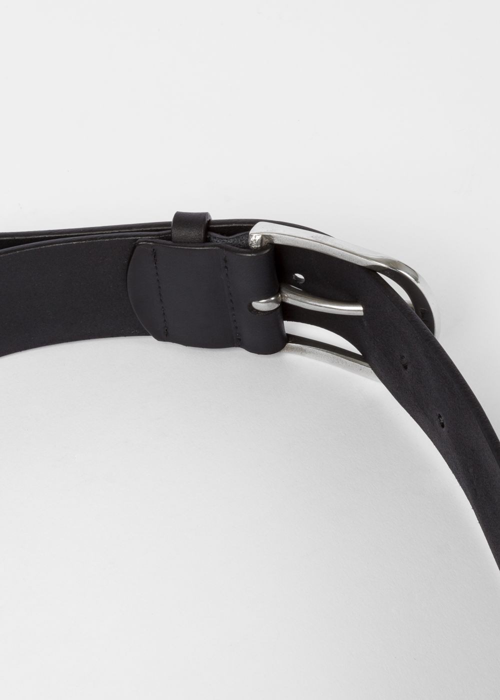 Paul Smith Men's Black Embossed 'soho' Pattern Leather Belt