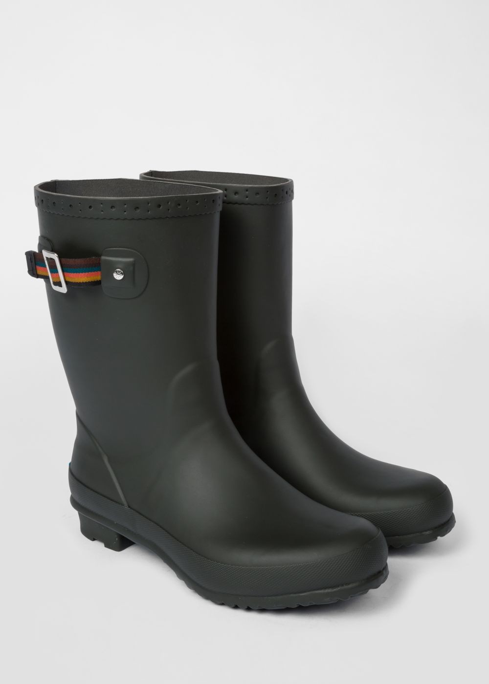 Paul Smith Men's Dark Khaki Rubber 'krupa' Wellington Boots