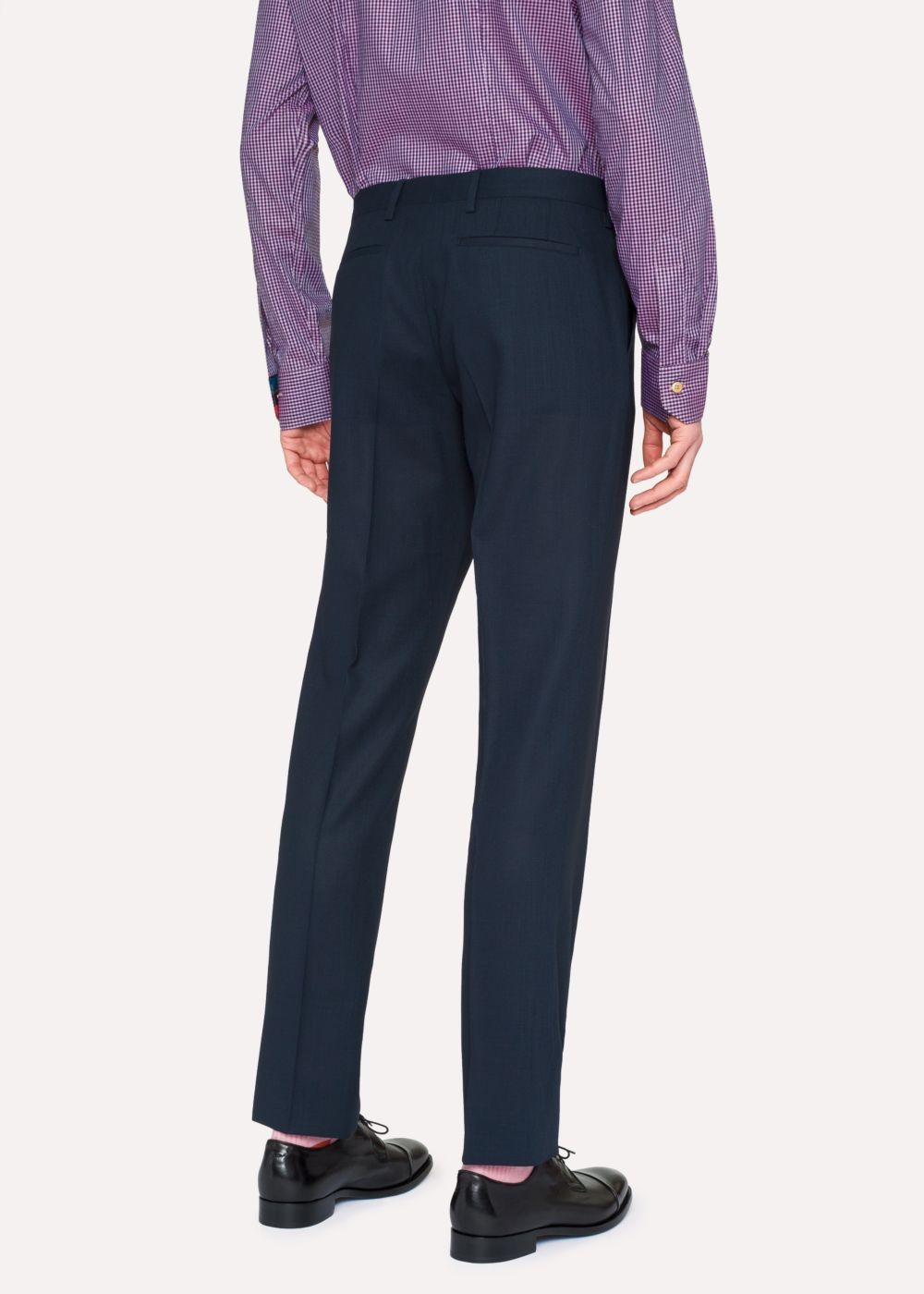 Paul Smith Men's Slim-Fit Navy Wool Pants