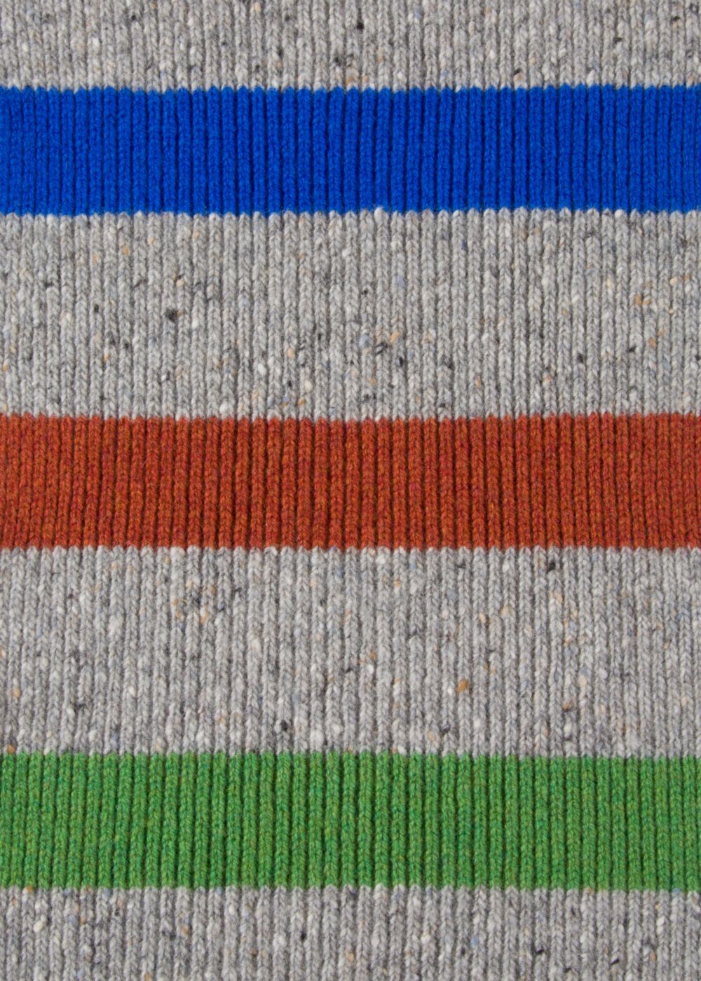 Paul Smith Mens's Grey Donegal Stripe Wool Scarf