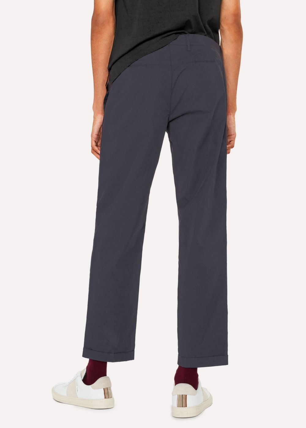 Paul Smith Mens's Slim-Fit Dark Navy Lightweight Cotton Chinos Clothing