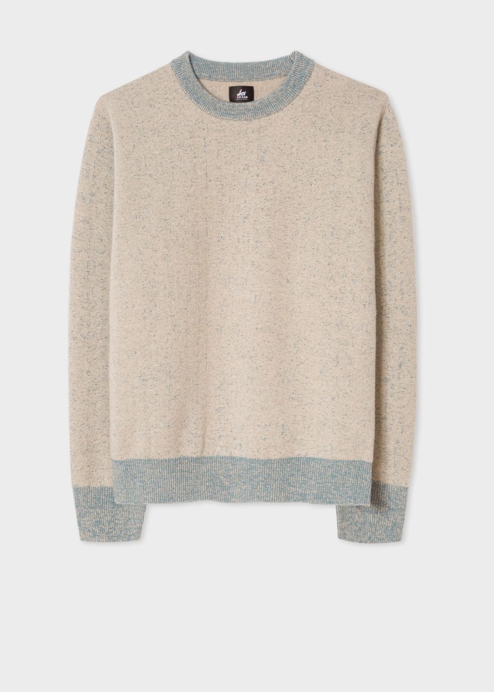 Paul Smith Men's Light Grey Marl Wool-Blend Red Ear Sweater