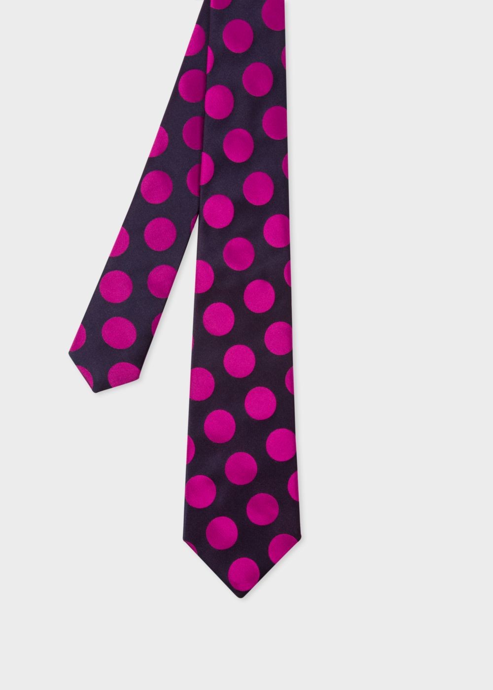 Paul Smith Men's Damson Polka Dot Silk Tie