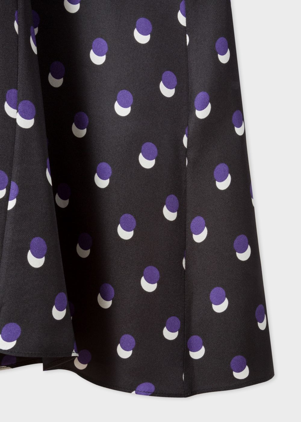 Paul Smith Women's Black V-Neck Silk Dress With 'eclipse Spot' Print