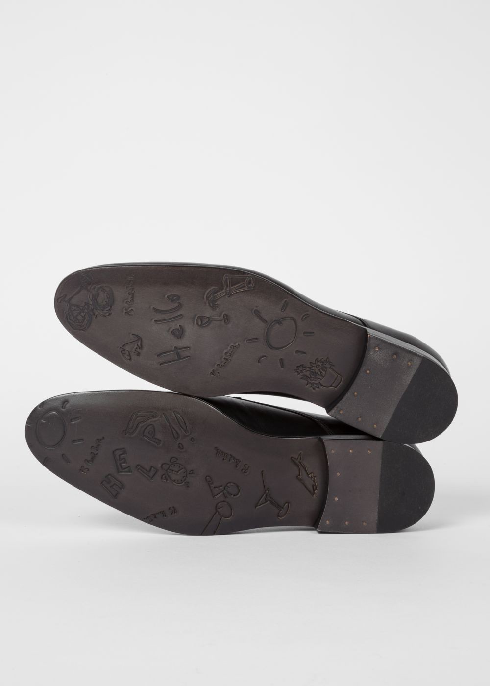 Paul Smith Mens's Black Leather 'gould' Derby Trainers