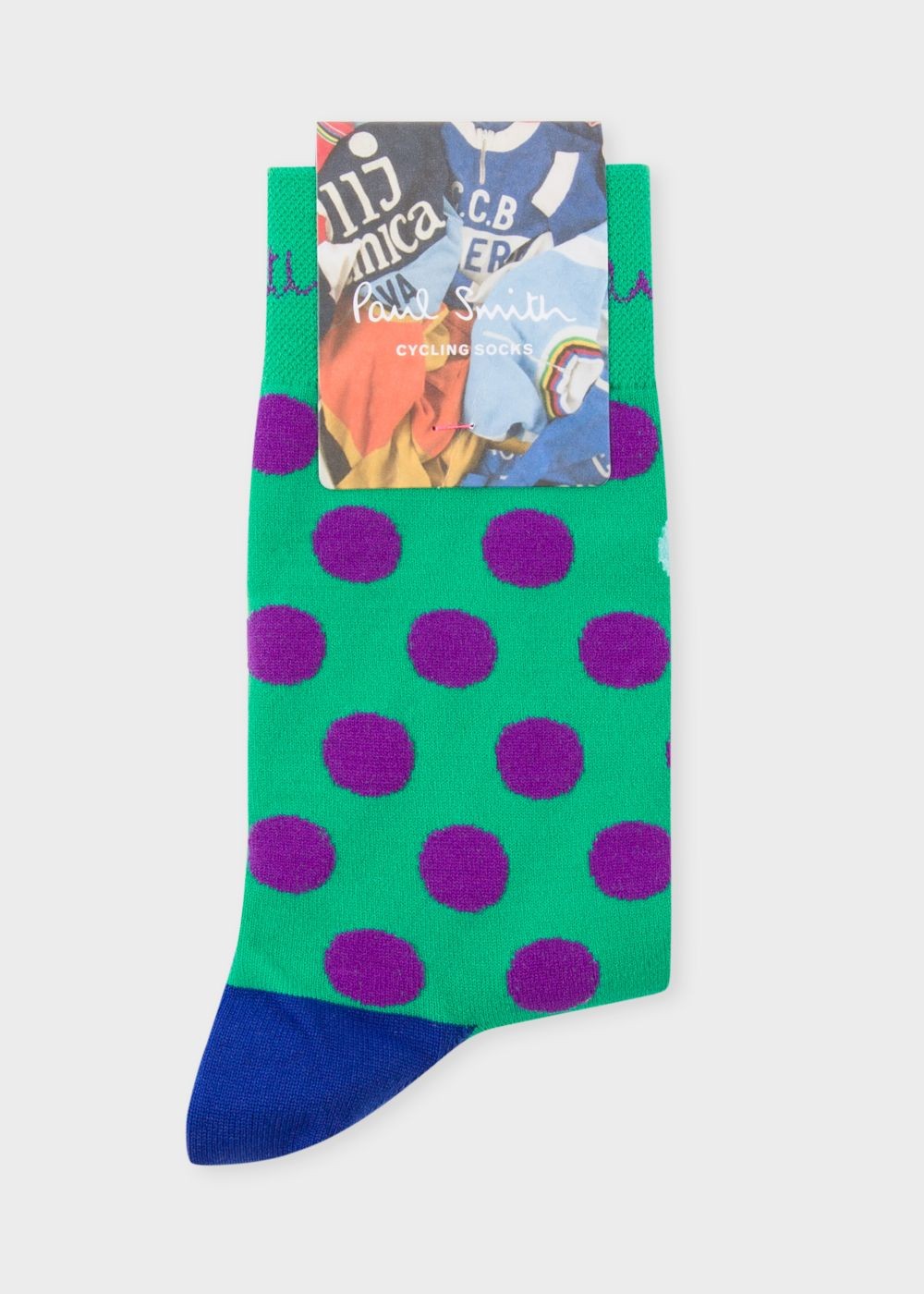 Paul Smith Men'S Green Polka Dot Cycling Socks
