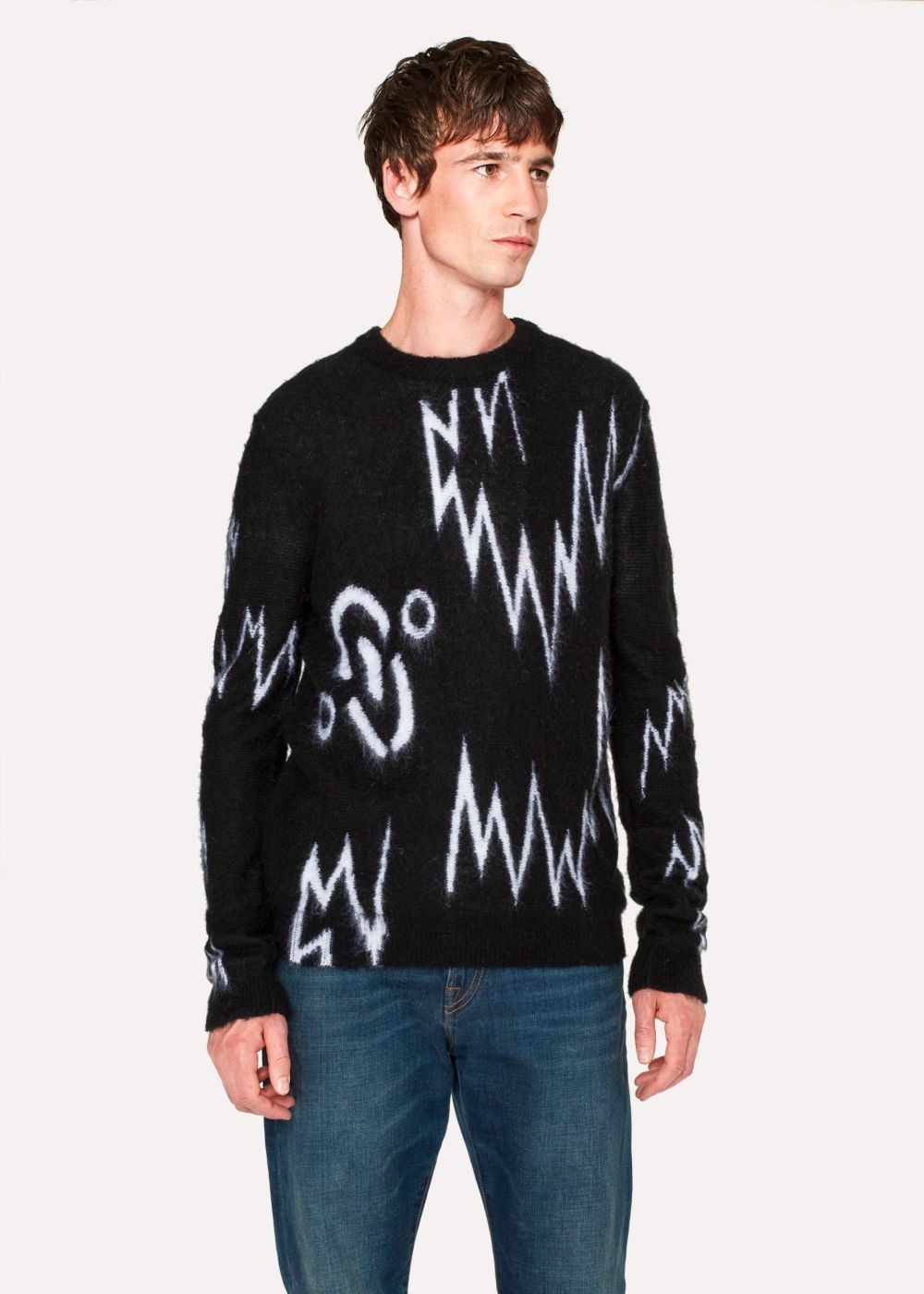Paul Smith + The Chemical Brothers For Hingston Studio - Black 'born In The Echoes' Sweater Men