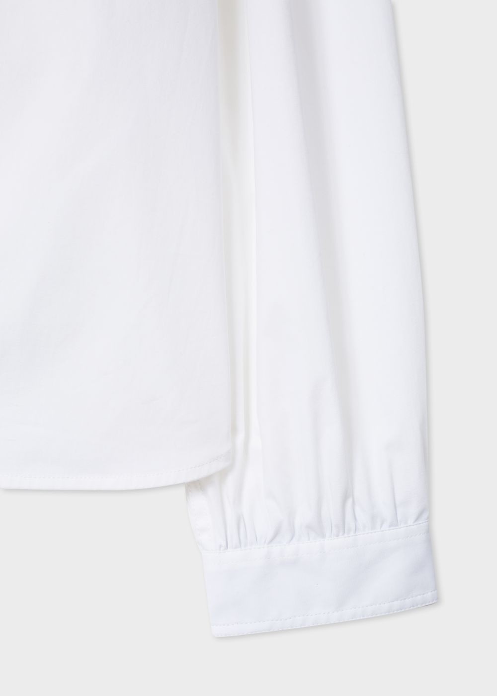 Paul Smith Women's White Band-Collar Stretch-Cotton T-Shirt
